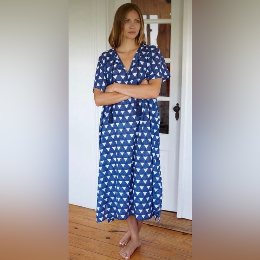 NWOT RARE Emerson Fry Organic Lunar Indigo Caftan Dress
